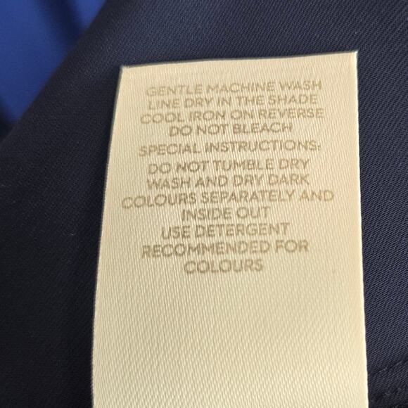 Boden NWT Betty Midi Shirt Dress 2P(US) 6P(UK) Silky Belted Cobalt and Navy Blue - Picture 12 of 16